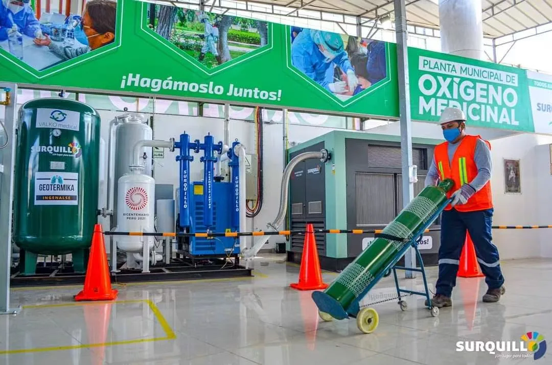 Peru community medical oxygen filling station