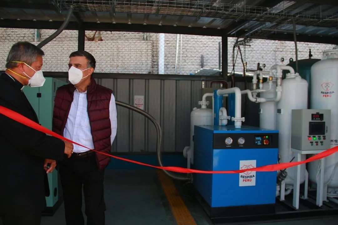 Peru oxygen generator commissioning ceremony